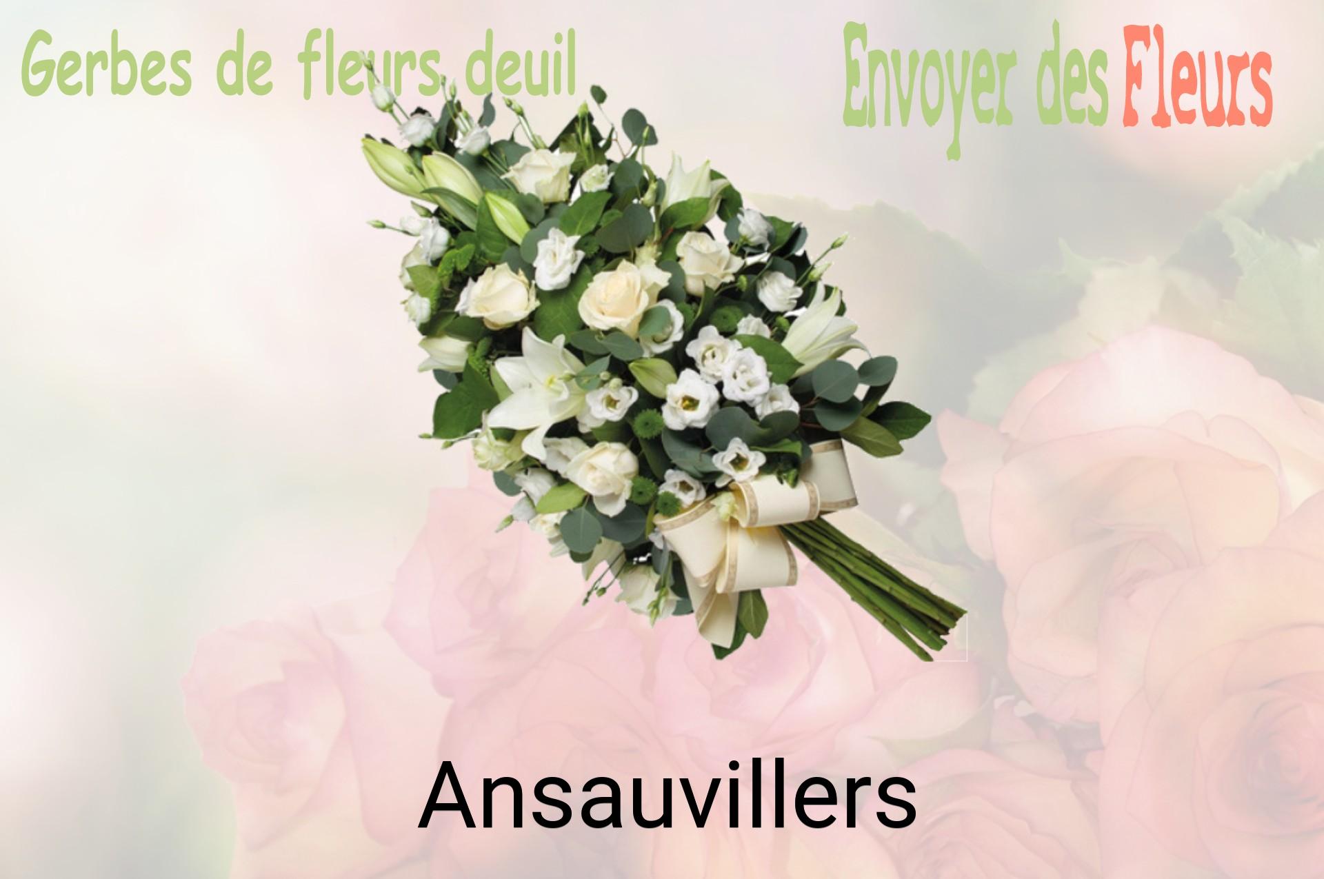 Gerbe de fleurs de deuil livrée à Ansauvillers
